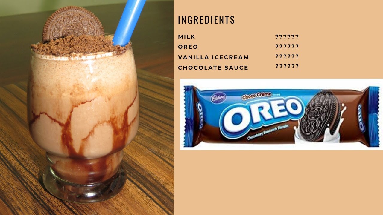 Oreo milkshake recipe | 4 ingredients milkshake recipe | how to make oreo milkshake | kids special