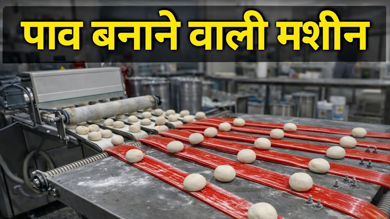 Automatic Pav Making Machine | Bakery Factory Process #food #_shorts #machine #streetfood #baking 