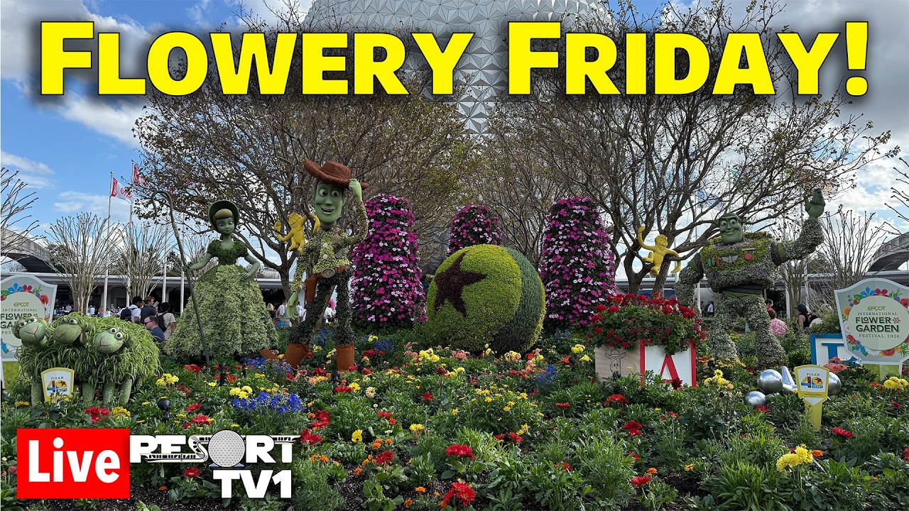 🔴Live: Flowery Friday at the Epcot Flower & Garden Festival 2026 - Walt Disney World Live Stream