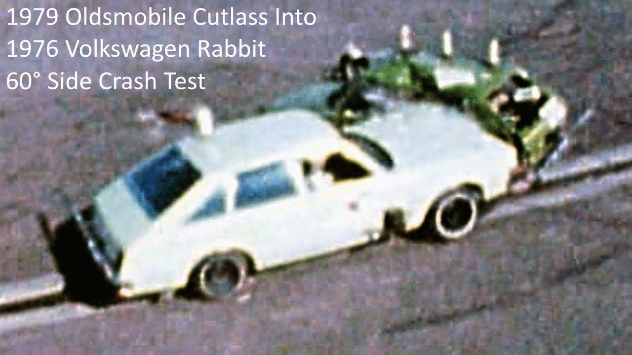 1979 Oldsmobile Cutlass Into 1976 Volkswagen Rabbit 60° Side Crash Test