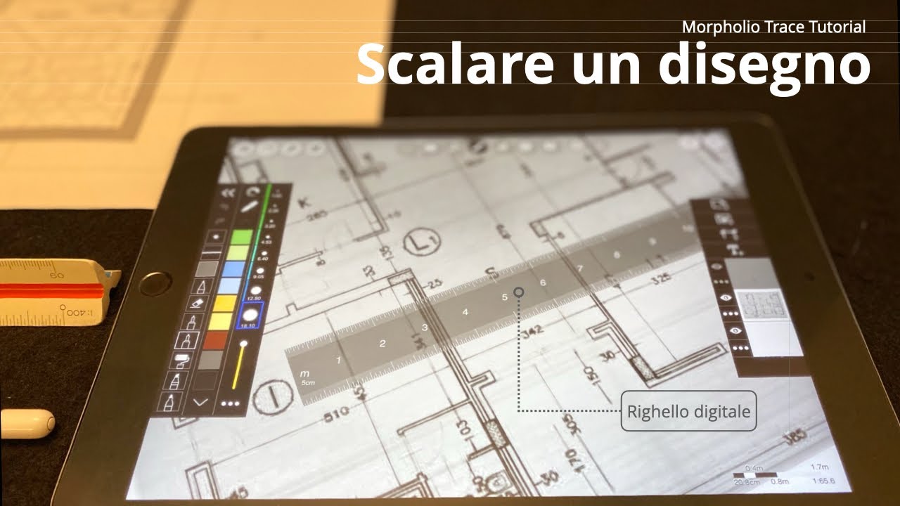 Scalare un disegno con Morpholio Trace