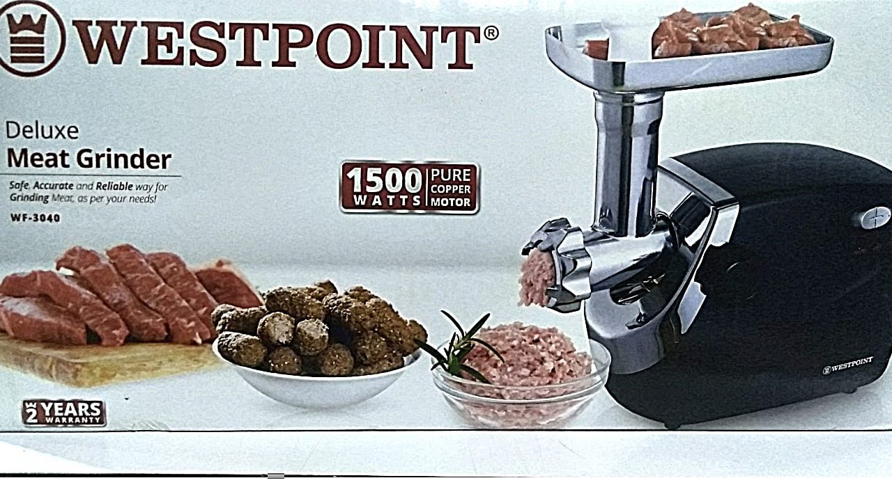 WESTPOINT DELUXE MEAT GRINDER 1500 WATTS PURE COPPER MOTER UNBOXING