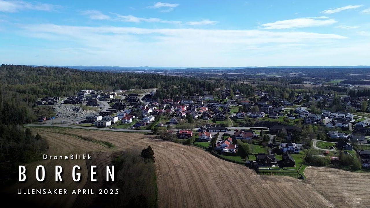 Borgen i Ullensaker sett med DroneBlikk.