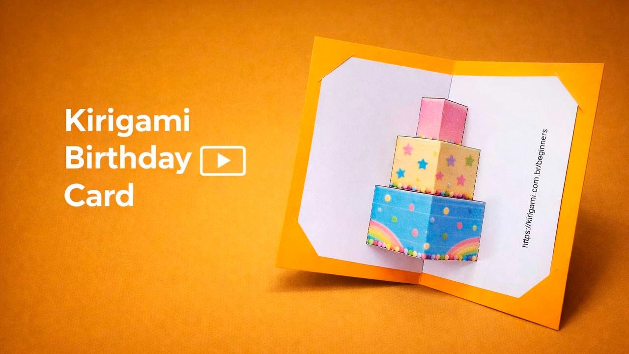 Kirigami Birthday Card – Tutorial | How to Make a Card That Surprises When Opened