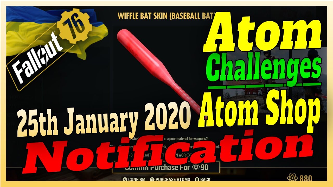 Fallout 76 Offers - 60 Super Easy Atoms via Daily Challenges & Wiffle Bat Skin!