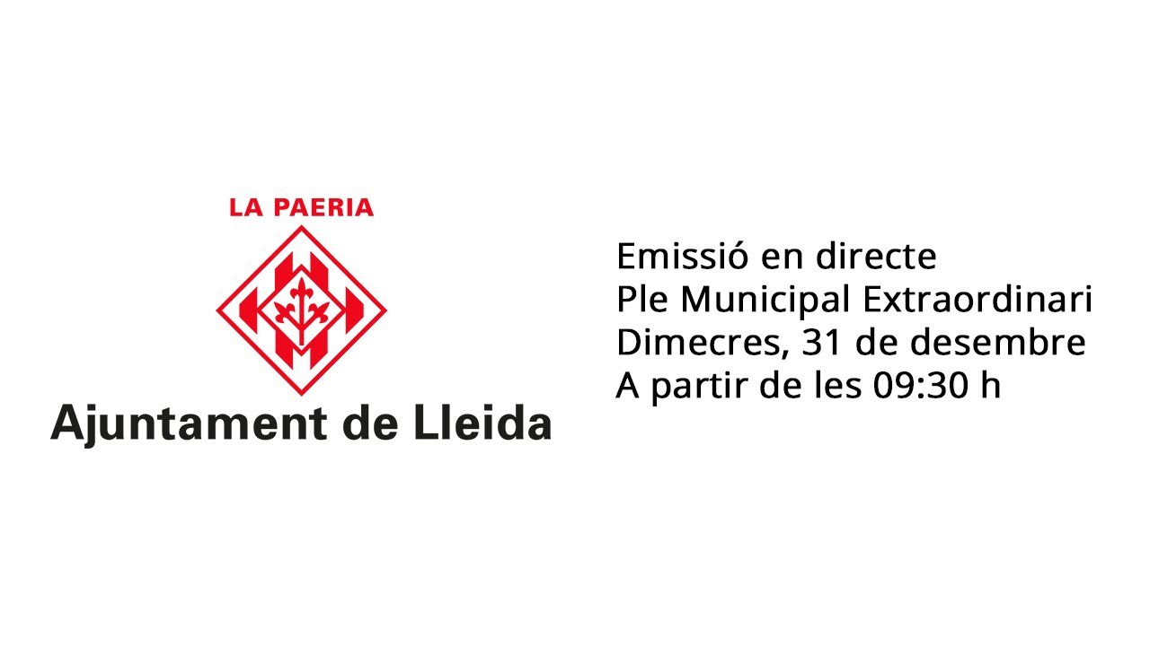 Ple Municipal Extraordinari del 31 de desembre de 2025