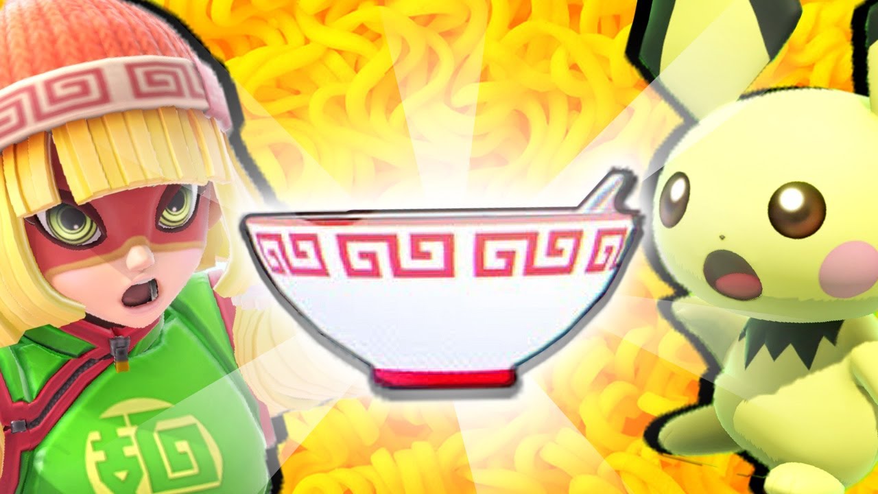 [SSBU] Min Min's Ramen Challenge | Who can reach the Ramen Bowl?