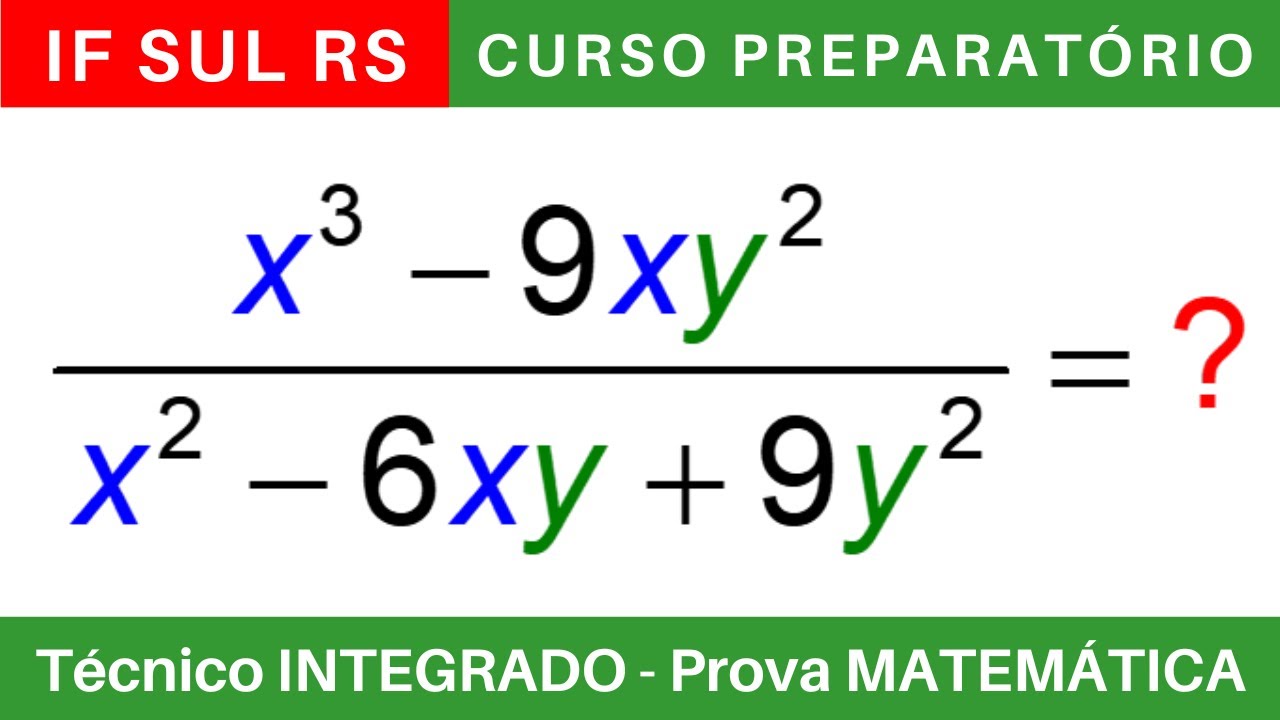 IFSUL RIO GRANDENSE 🔴 Curso Preparatório 2025/2026 de MATEMÁTICA Técnico Integrado ao Ensino Médio