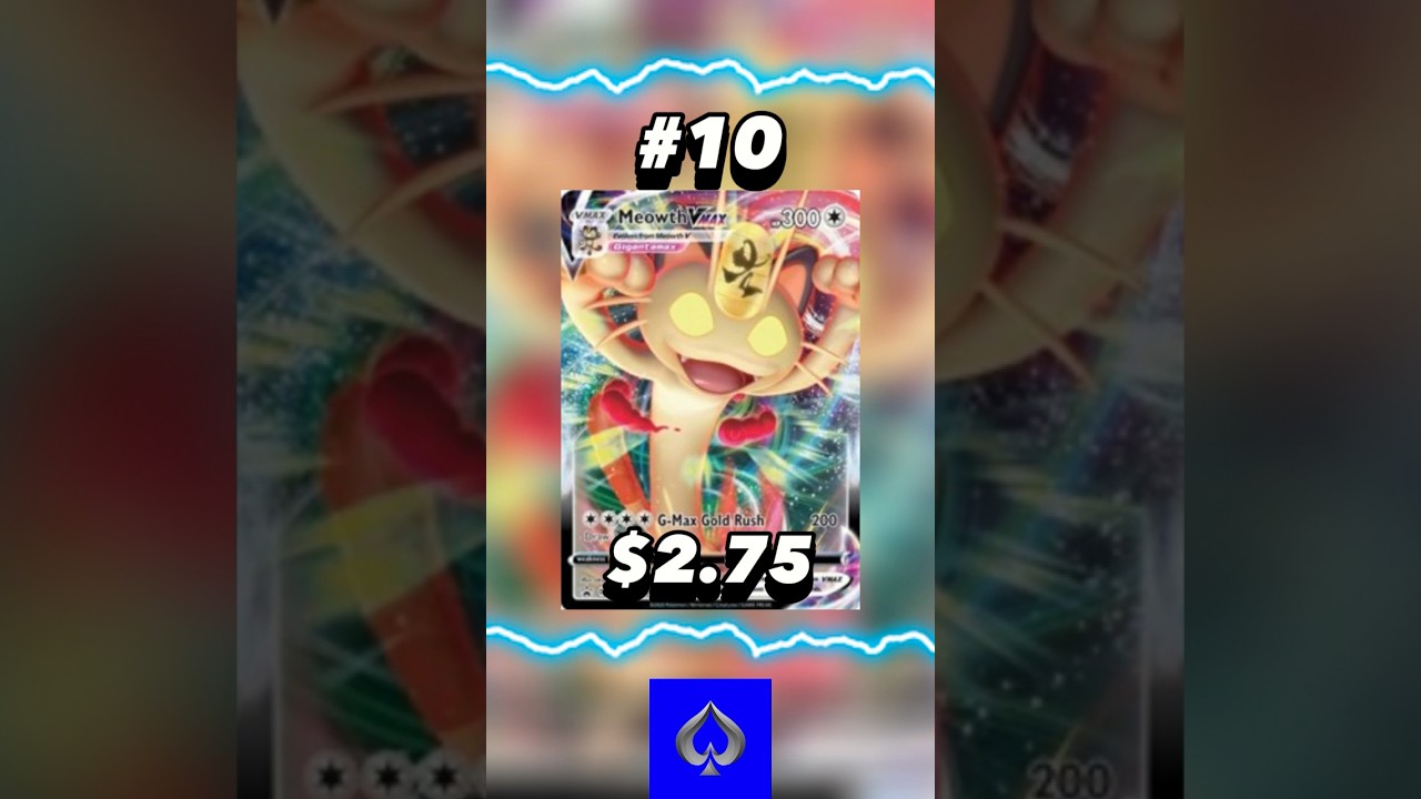 Top 10 Meowth Pok&eacute;mon Cards #pokemon #pokemoncards #shorts