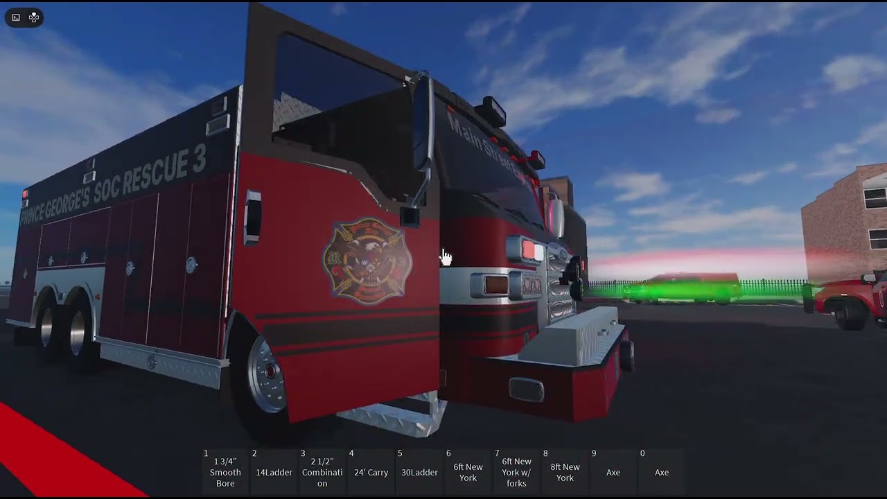 Roblox Prince Georges County Fire Department responding code 3 to a false 911 call