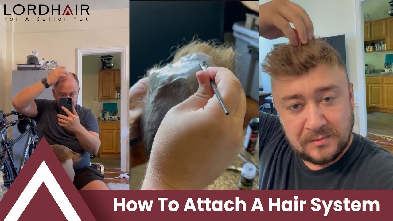 Comment coller et fixer votre complément capillaire à lacet pour hommes | Lordhair