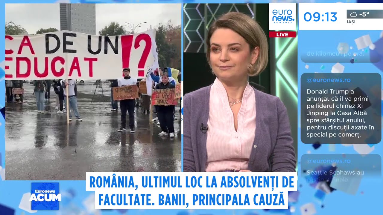 România este pe ultimul loc la absolvenți de facultate. Principala cauză este lipsa banilor