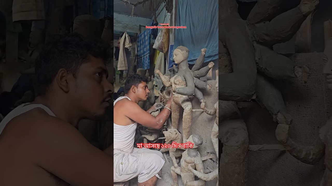 Kumartuli 2025 | Durga Puja 2025 | Durga Idol Making | Kumartuli Durga Thakur Making Durga Puja Song