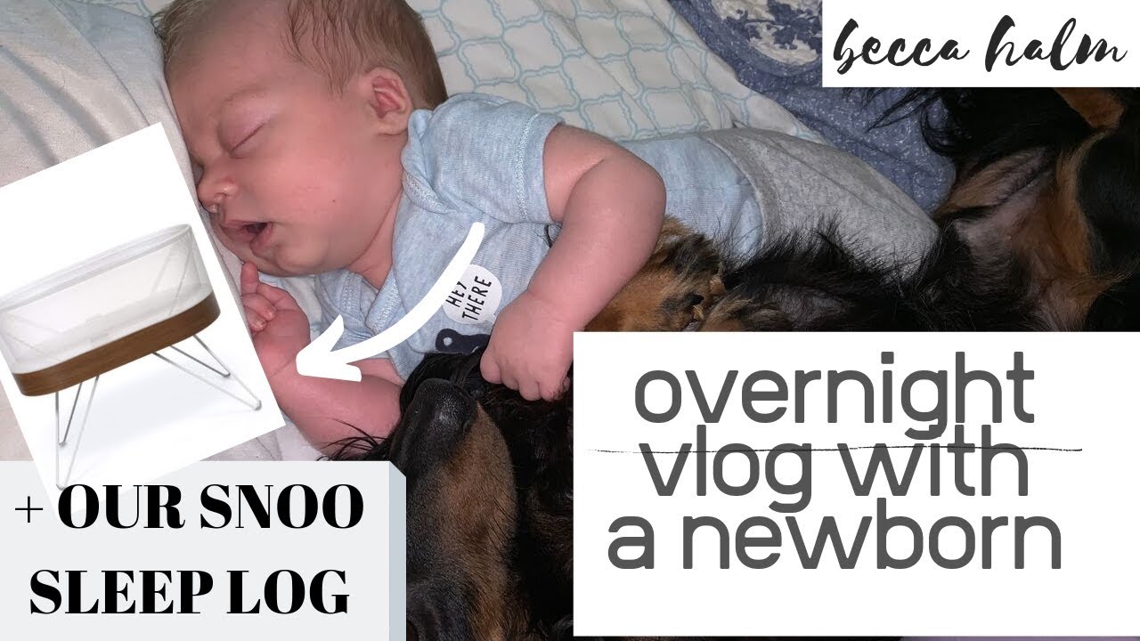 OVERNIGHT IN THE SNOO | Real Night With a Sick Newborn | Becca Halm