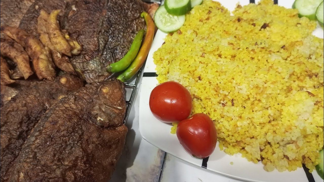 اروع سمك و اجمل رز  و اسهل طبق سلطه#و-طريقه-جديده-لقلي-السمك-بدون-زيت-او-دقيق