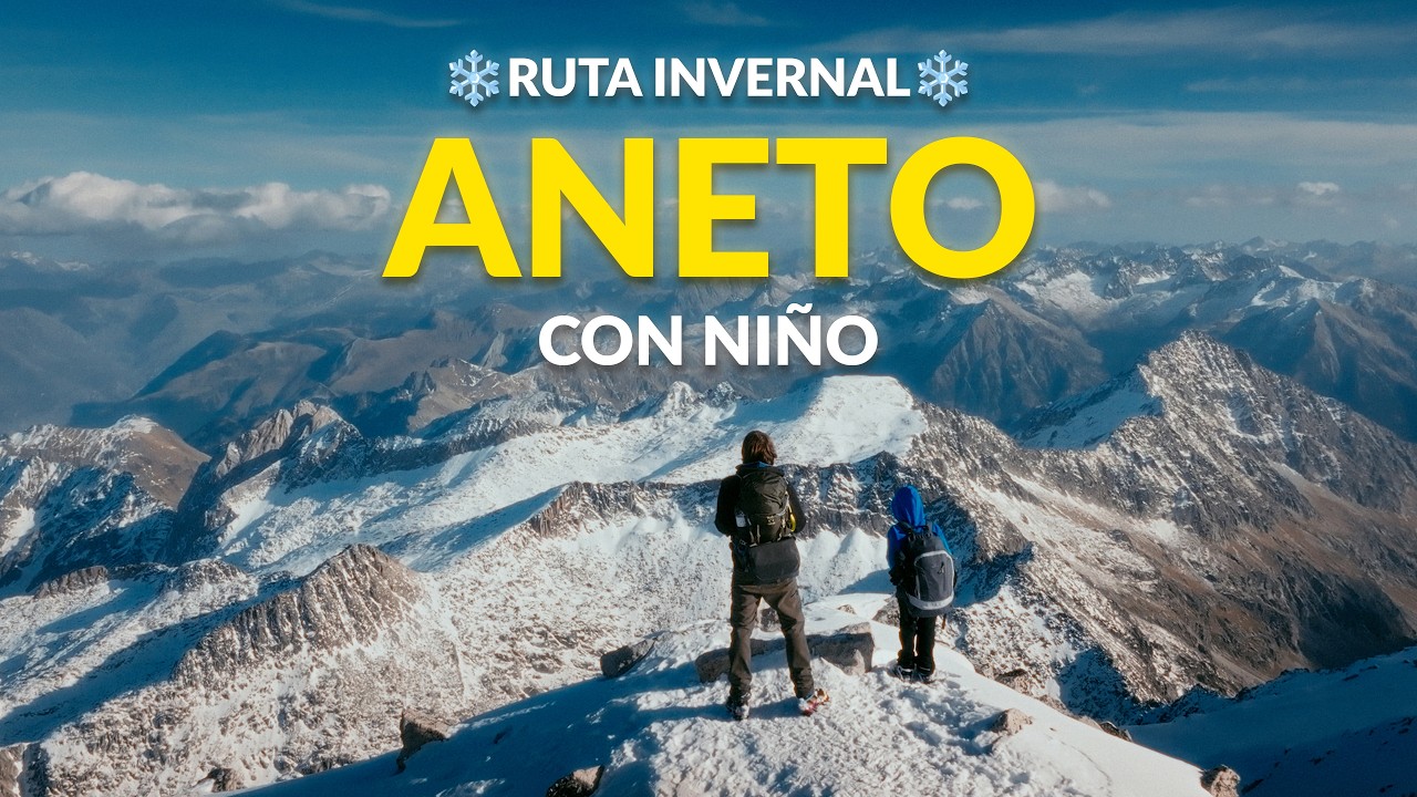 Ascensión invernal al PICO MAS ALTO 🏔 de Pirineos con niño. ¡Paisaje épico de montaña ARAGONESA!