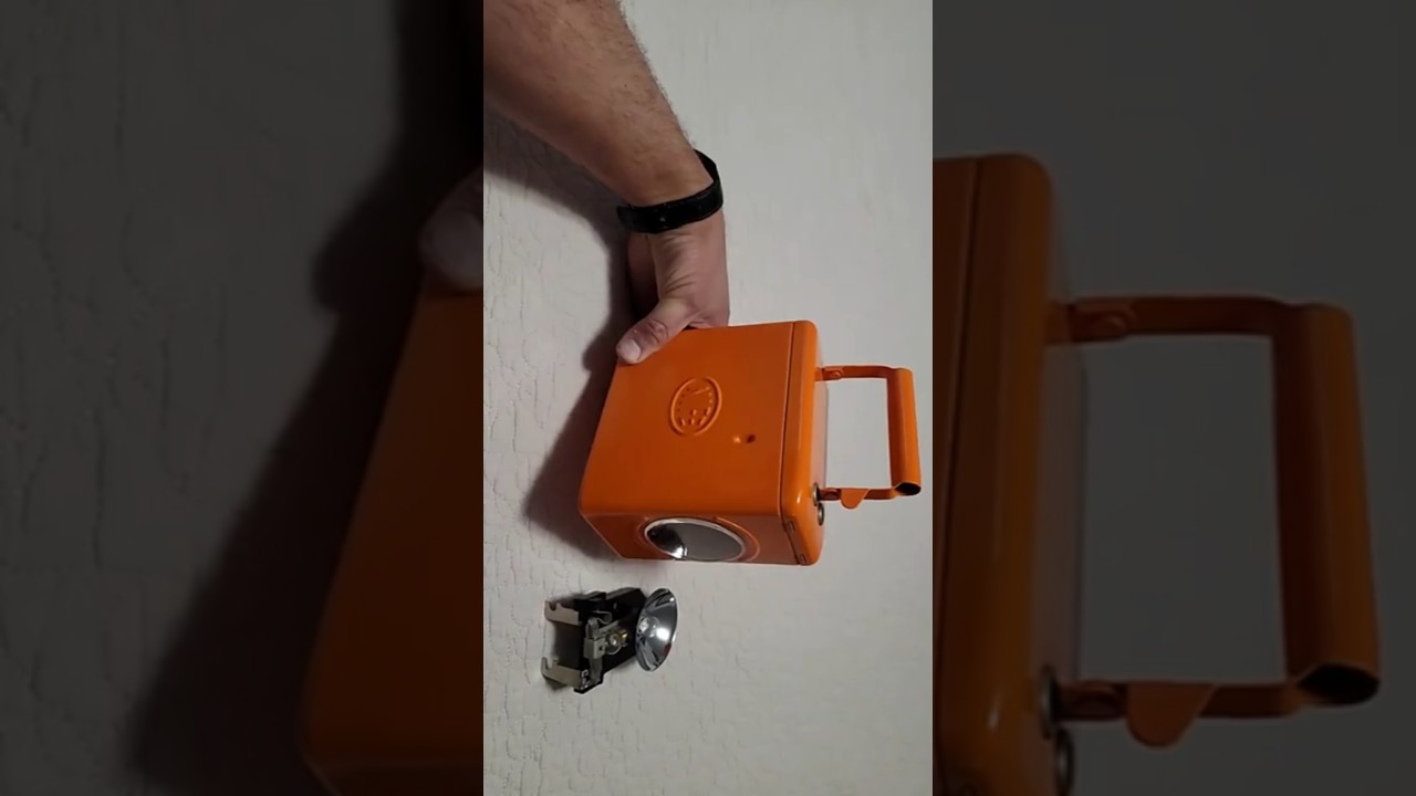 Vintage NIFE Swedish Army Hand Lamp Orange Oldstock.  Anyone know what original battery to use it?