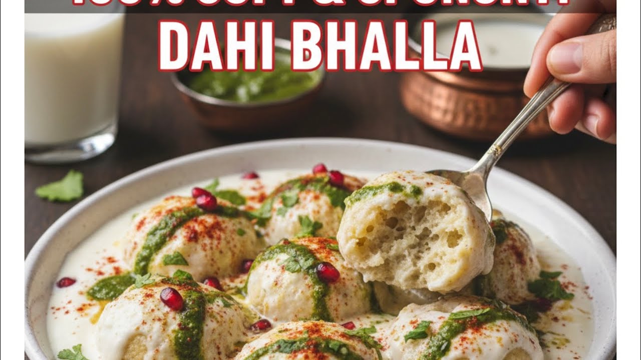 Market jaise Soft Dahi Bhalle Ghar Par | Secret Tips & Tricks Dahi Bhalla Recipe:Super Soft & Spongy
