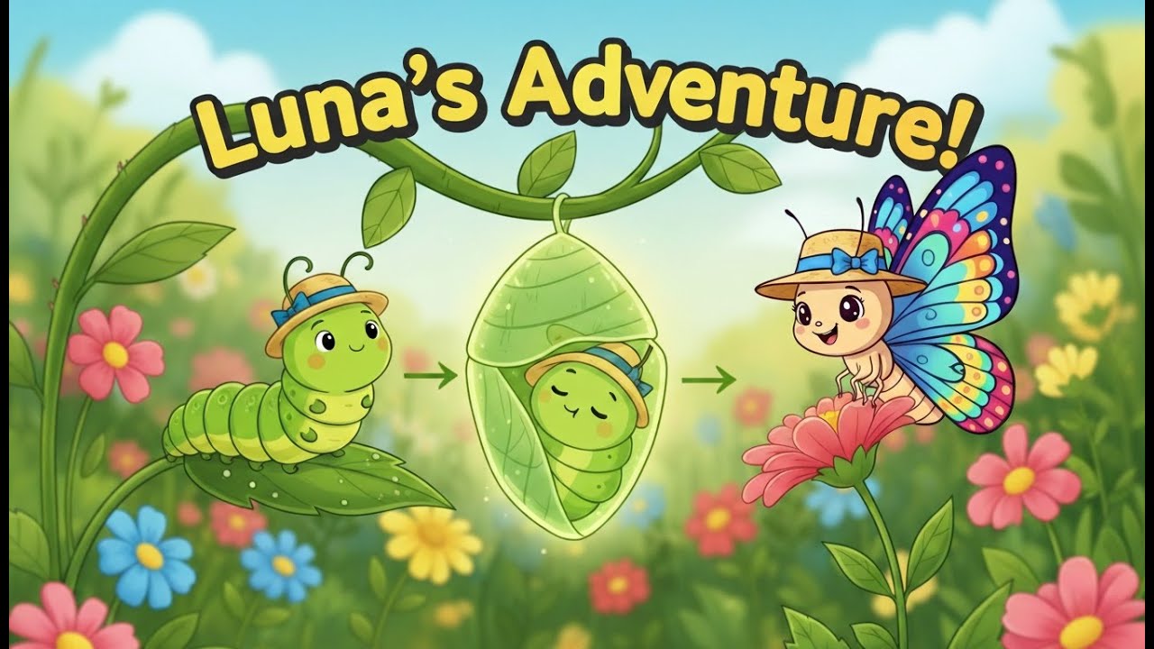 Luna the Caterpillar 🐛➡️🦋 | A Magical Garden Story About Patience and Growing