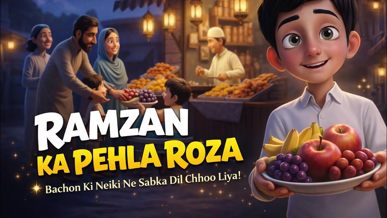 “Ramzan Ka Pehla Roza 🌙 | Bachon Ki Neiki Ne Sabka Dil Chhoo Liya! | Animated Ramadan Story”