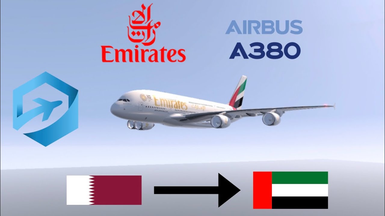 Emirates Airbus A380 Flight from Doha to Dubai | FS Advanced