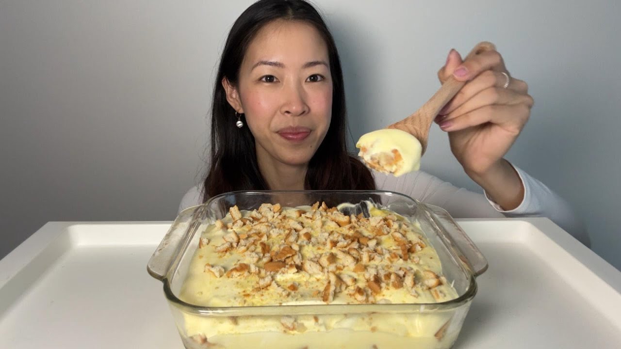 HOMEMADE BANANA PUDDING | Mukbang | ASMR | Eating Sounds