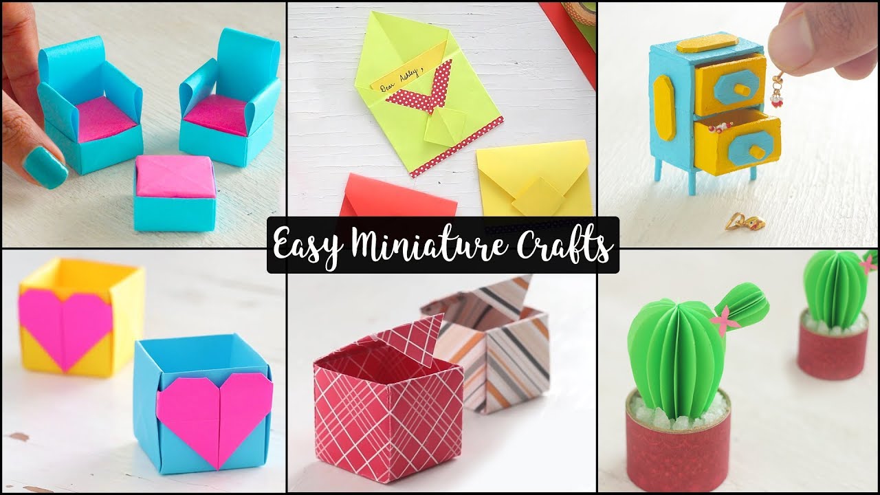 6 Easy Miniature Craft Ideas | DIY Miniatures