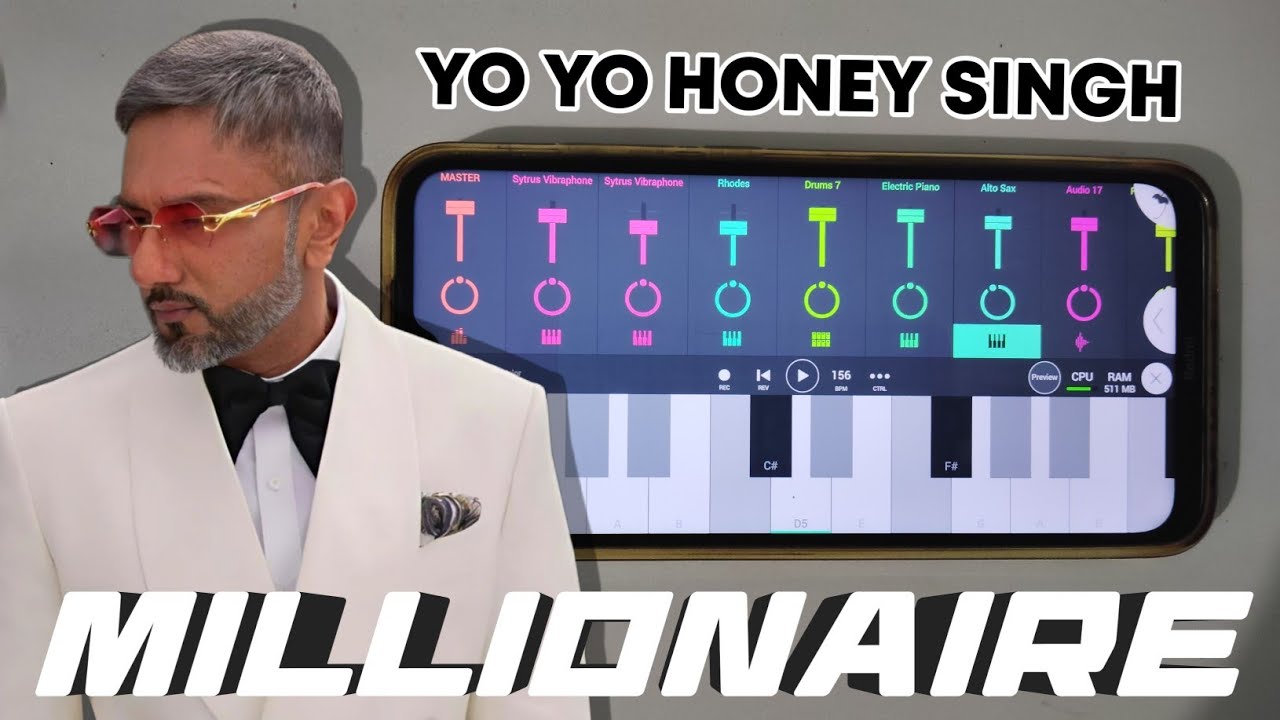 Yo Yo Honey Singh - Millionaire | Instrument Lover | Fl Studio Mobile.