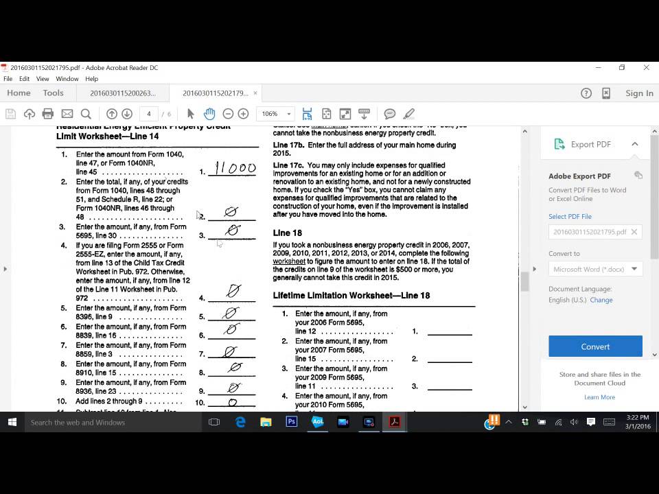 Form 5695 Instructional