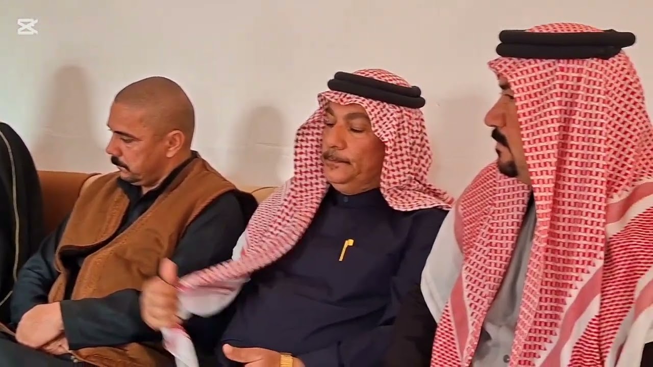 كلمة الشيخ فهد السحاب شيخ قبيلة الندا خلال جلسة التحكيم الذي عقدت بين خمسة عشائر في مضيفه 
