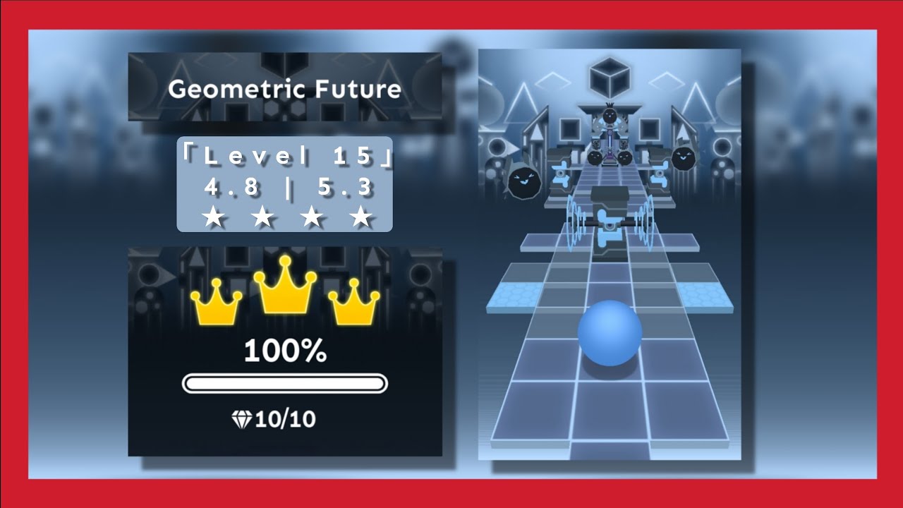 Rolling Sky Remake - Geometric Future ★★★★ | Level 15 | Derrdog