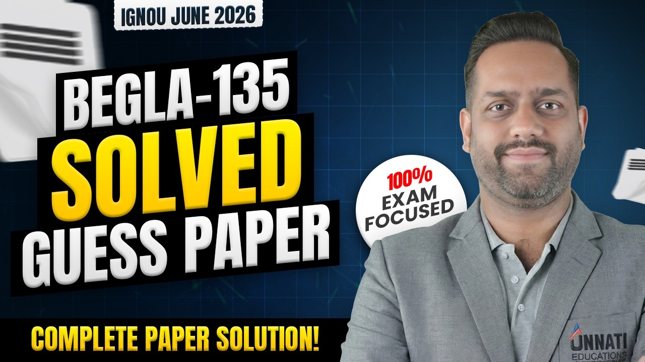 BEGLA 135 Guess Paper June 2026 | IGNOU BEGLA 135 English in Daily Life Important Questions