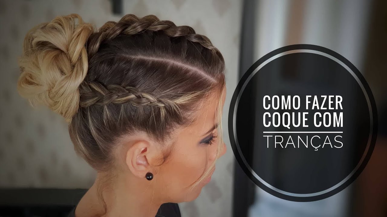 COMO FAZER UM LINDO COQUE COM TRANÇAS. PENTEADO FÁCIL E RÁPIDO.APRENDA AGORA.