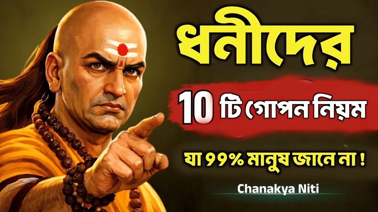 ধনীদের 10টি গোপন নিয়ম | Bengali Motivational Video By Acharya Chanakya
