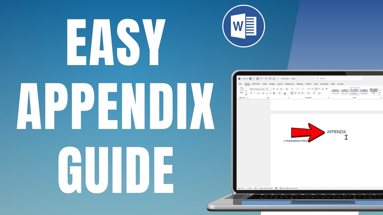 HOW TO ADD AN APPENDIX TO A WORD DOCUMENT