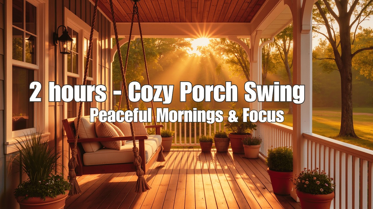 Start Your Day Feeling calm & focus: 432Hz Piano on a Sunny Porch Swing