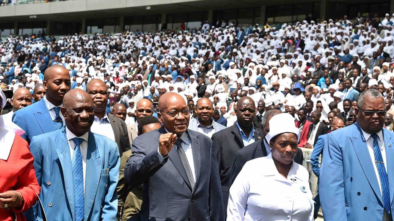 President Jacob Zuma addresses the TACC International Thanksgiving Church Service