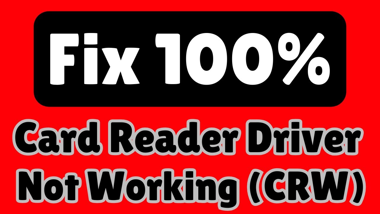 ''USB 2.0 CRW DRIVER'' FIXING | CARD READER NOT WORKING