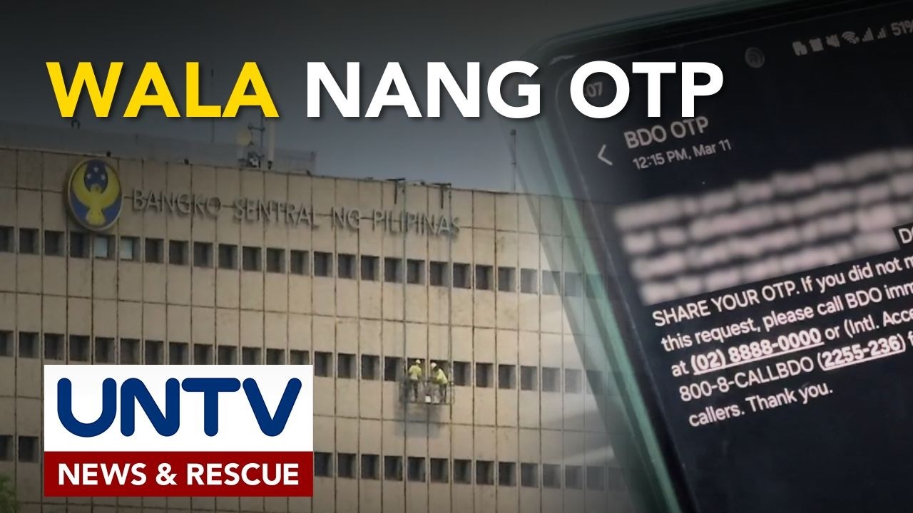 SMS at e-mail OTP para sa mga high-risk transaction, ititigil na