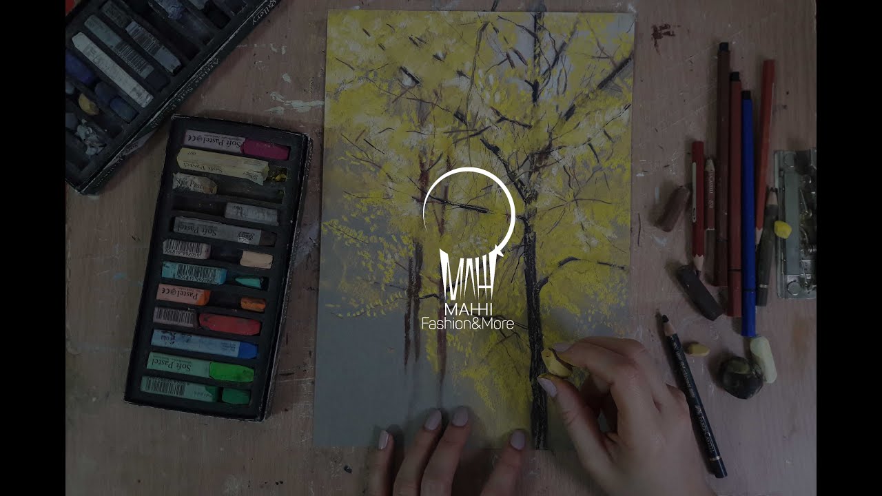 1° Lezione - Tecniche di colorazione: Come Disegnare un Paesaggio con Gessetti Colorati