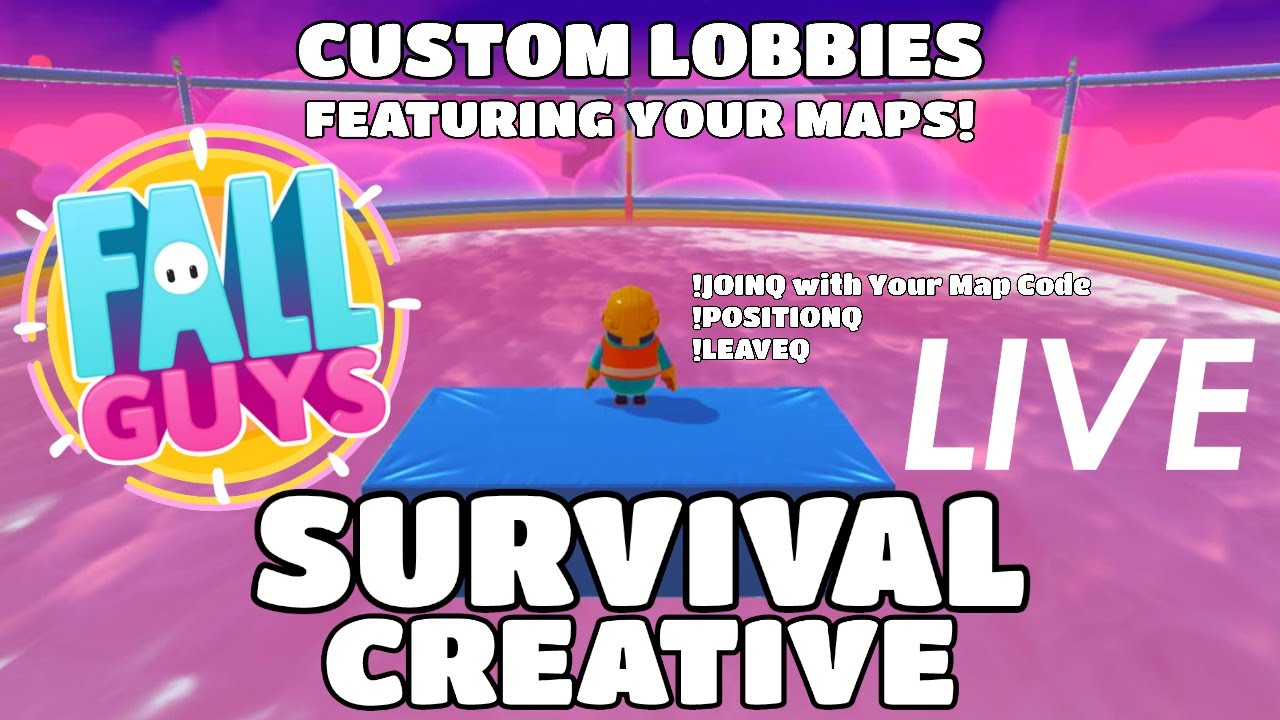 FALL GUYS LIVE | SURVIVAL CREATIVE | CUSTOM LOBBIES | FEATURING YOUR MAPS (PS4) #fallguys