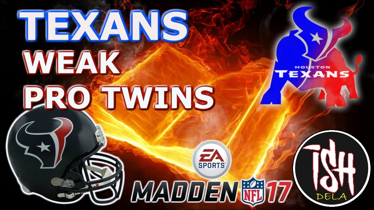 Houston Texans weak pro twins scheme madden 17 ebook guide offensive playbook mut
