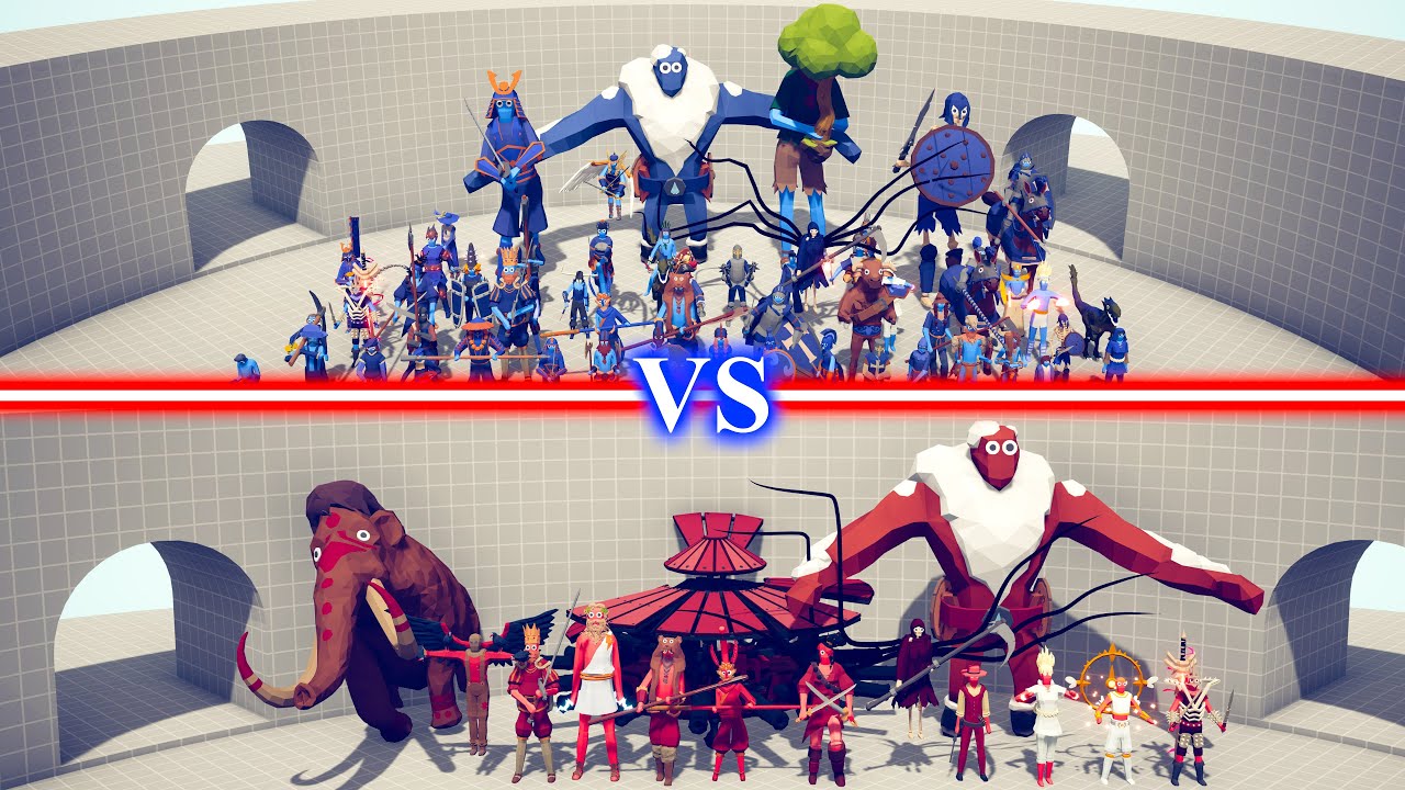 MELEE Team vs BOSS UNITS Team - Totally Accurate Battle Simulator TABS