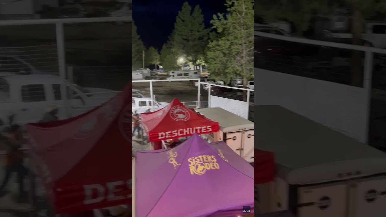 Na nagraniu widać, jak byk rodeo Sister szarżuje na niczego niepodejrzewających fan&oacute;w #Kr&oacute;tkiefilmy