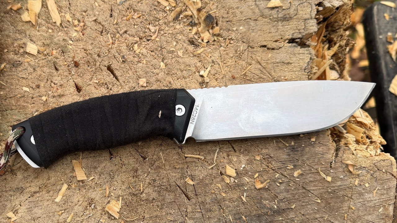 SDOKEDC 9” fixed blade 14C28N test #knifestuffwedo #knifetest #fixedblade #knifereview 