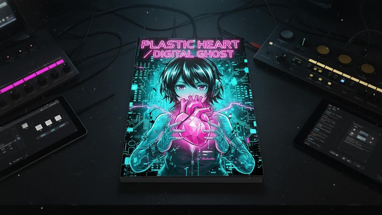 FLOK_4O4 | Plastic Heart / Digital Ghost - feat. Vocaloid (Hyperpop / 漫畫風 PV)