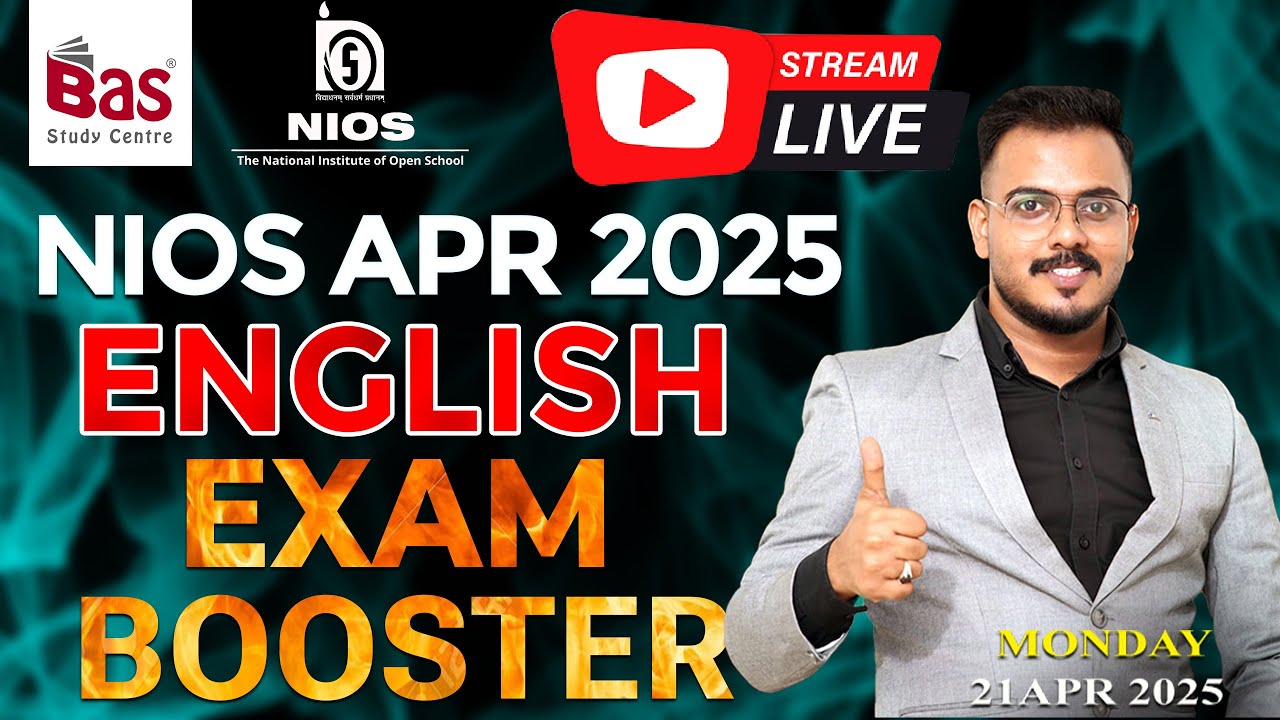 NIOS APRIL 2025 EXAM | ENGLISH BOOSTER #nios#niosexam #niosoctober2024#niosoctober2024#2024