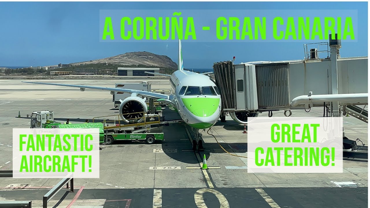 TRIP REPORT | Binter Canarias | A Coruña - Gran Canaria | Embraer 195-E2 (4K UHD)