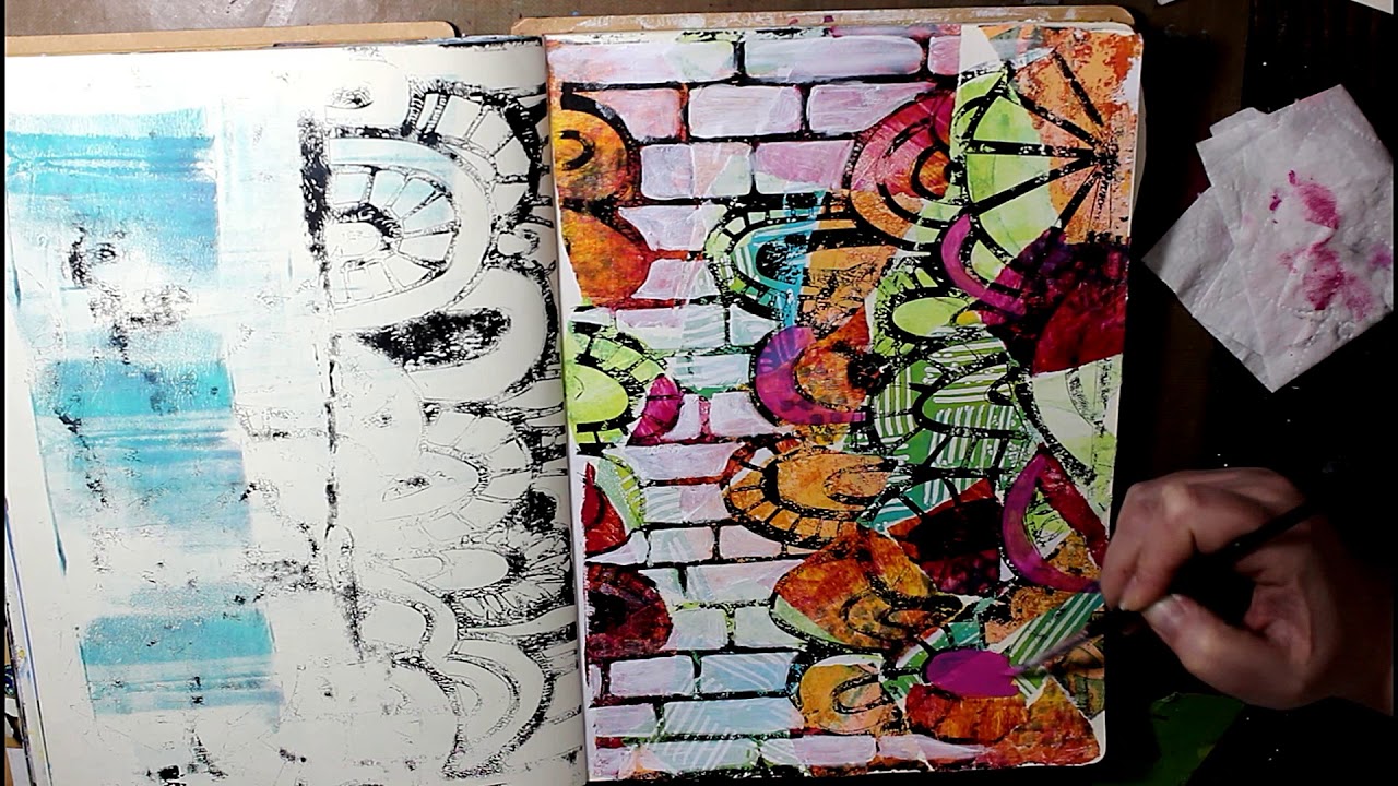 Art Journal Spread, TCW Art by Marlene Challenge 2