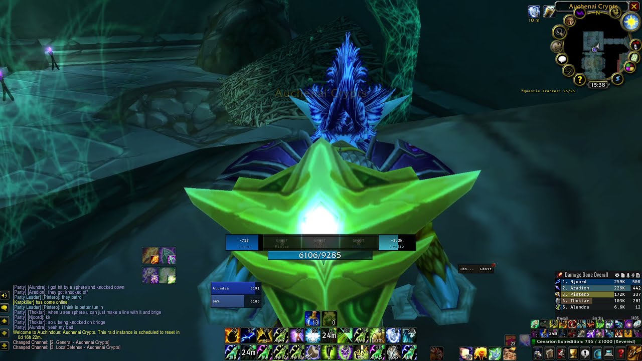 WoW Classic TBC - Auchenai Crypts heroic - Restoration Shaman - Alundra, EU Gandling - 13/7/2021